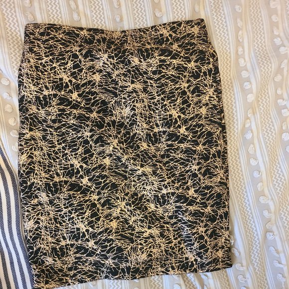 Minimum black and gold stretchy pencil skirt - Picture 1 of 3